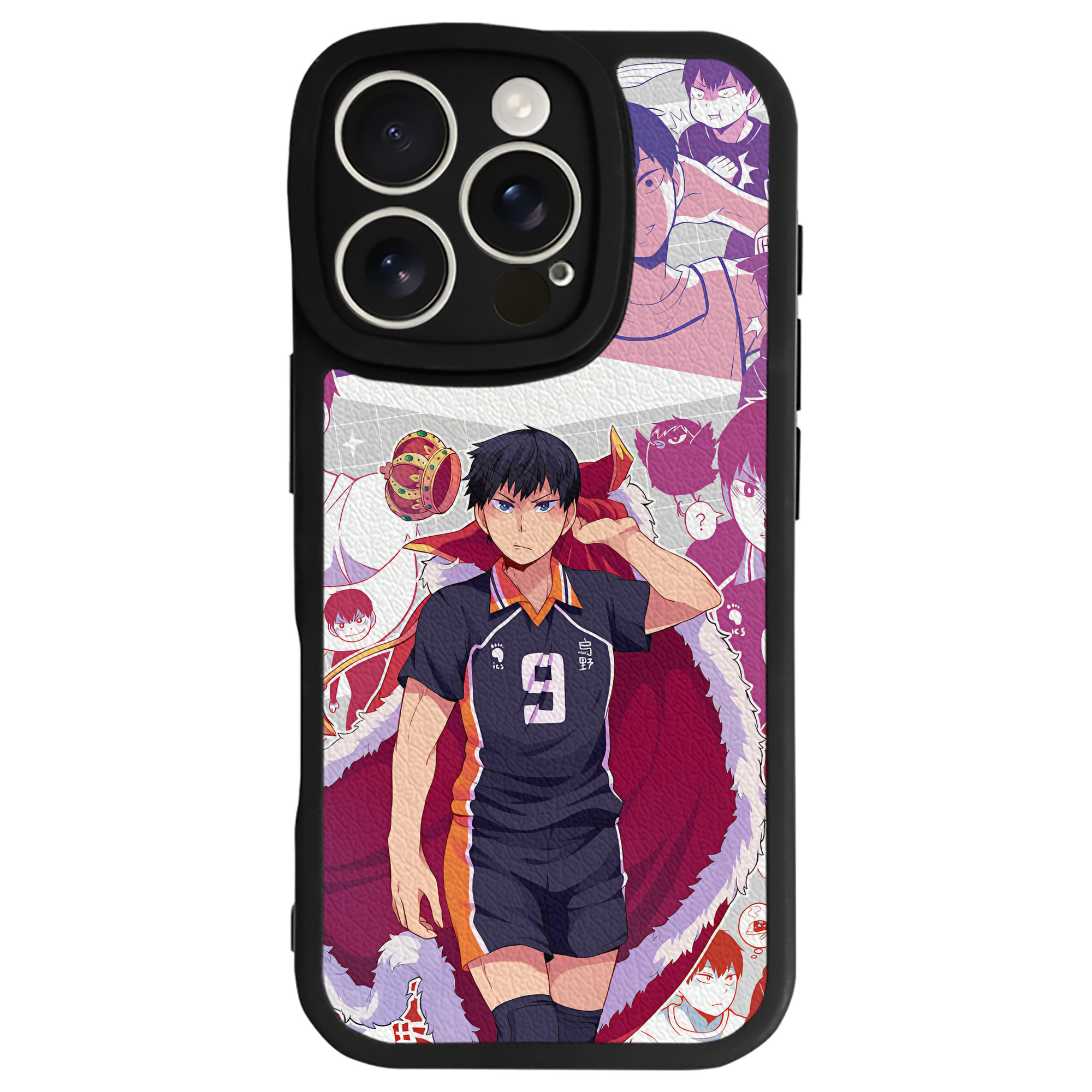 （画像用） ハイキュー!! Haikyu!! 【iPhone 16シリーズ対応】シリコンスマホケース（レザー調） 材質：シリコン